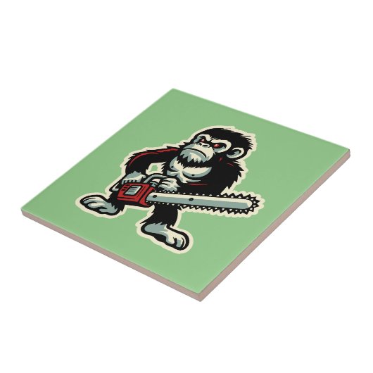 Chainsaw Chimp Fliese (Seite)
