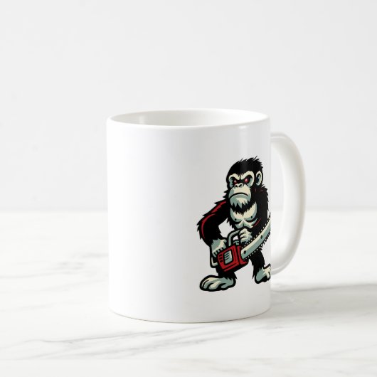 Chainsaw Chimp Kaffeetasse (VorderseiteRechts)