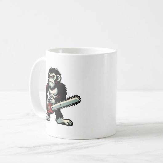 Chainsaw Chimp Kaffeetasse (Vorderseite Links)