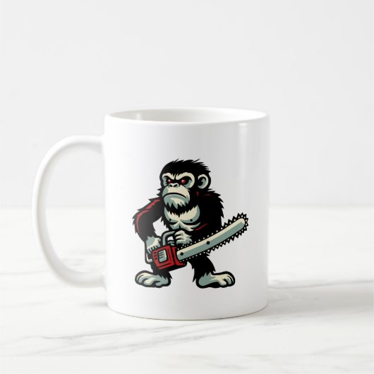 Chainsaw Chimp Kaffeetasse (Links)