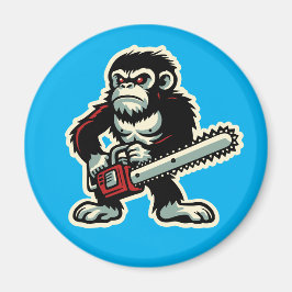 Chainsaw Chimp Magnet