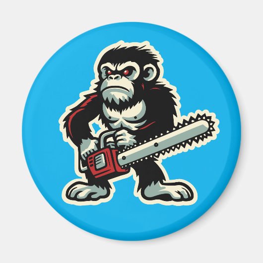 Chainsaw Chimp Magnet (Vorne)