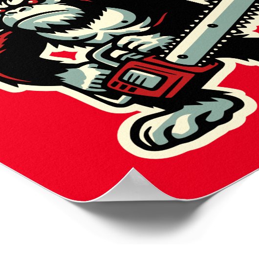 Chainsaw Chimp Poster (Ecke)