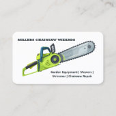 Chainsaw Garden Machinery Visitenkarte (Vorderseite)