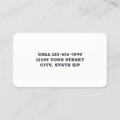 Chainsaw Garden Machinery Visitenkarte (Rückseite)