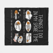 Chainsaw Gift Men Woodworker Lumberjack Arborist Fleecedecke (Vorderseite (Horizontal))