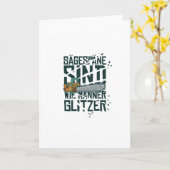 Chainsaw Glitzer Karte (Gelbe Blume)