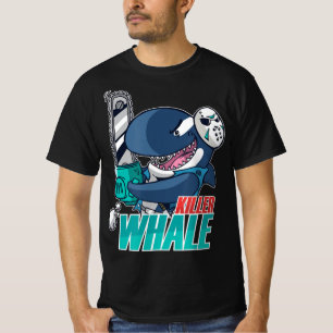 Chainsaw Killer Whale Kostüm Spaß Orca Halloween T-Shirt