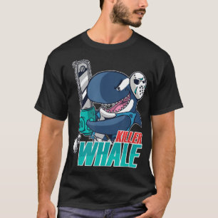 Chainsaw Killer Whale Kostüm Spaß Orca Halloween T-Shirt