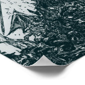 Chainsaw Man Manga Art – Dunkle monochrome Anime-K Poster (Ecke)