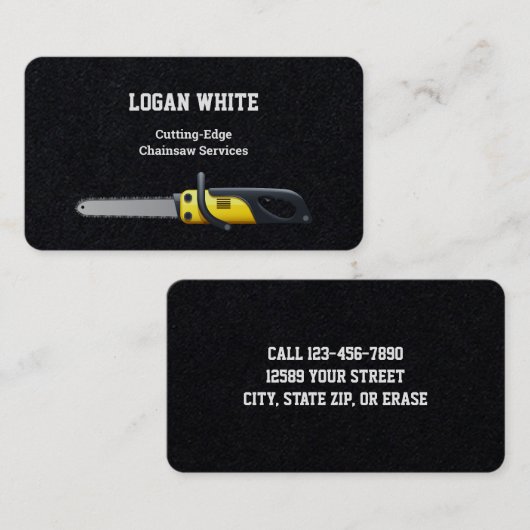 Chainsaw Master Premium Visitenkarte (Vorne/Hinten)