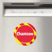 Chainsaw Red/Yellow Magnet (In Situ (Geschirrspüler))