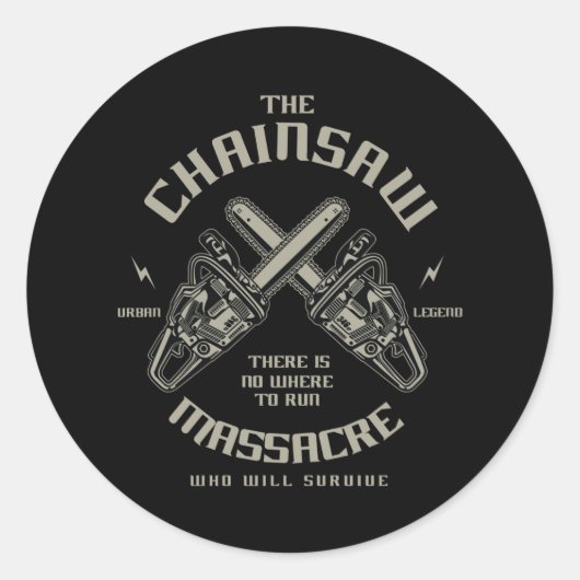 Chainsaw Runder Aufkleber (Vorderseite)