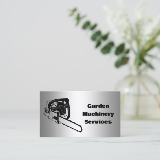 Chainsaw Services Garden Machines Custom QR Visitenkarte (Stehend Vorderseite)