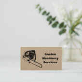 Chainsaw Services QR Kraft Visitenkarte (Stehend Vorderseite)