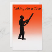 Chainsaw Tree Surgeon Briefpapier (Vorne/Hinten)