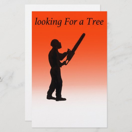 Chainsaw Tree Surgeon Briefpapier (Vorne/Hinten)