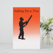 Chainsaw Tree Surgeon Briefpapier (Stehend Vorderseite)