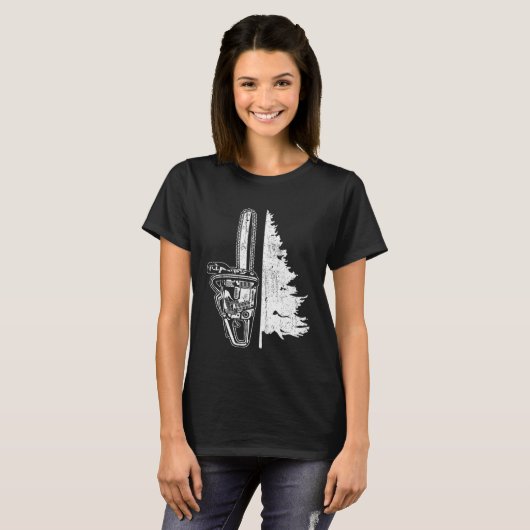 Chainsaw tree T-Shirt (Vorne ganz)