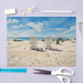 Chairs in the Sand Tissue Paper Seidenpapier (Handwerk)