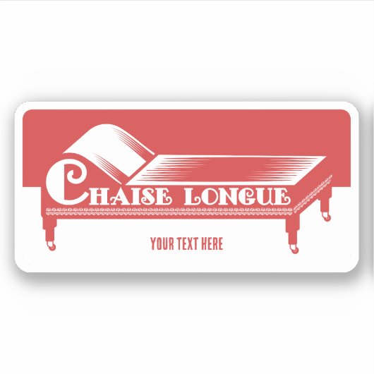 Chaise Longue Aufkleber (Vorderseite)