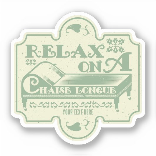 Chaise Longue Aufkleber (Vorderseite)