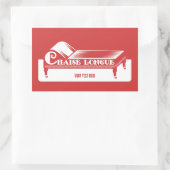 Chaise Longue Rechteckiger Aufkleber (Tasche)