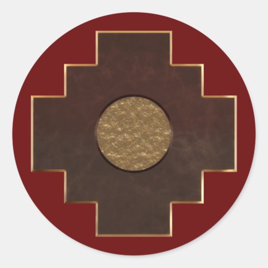 Chakana Cross Runder Aufkleber (Vorderseite)