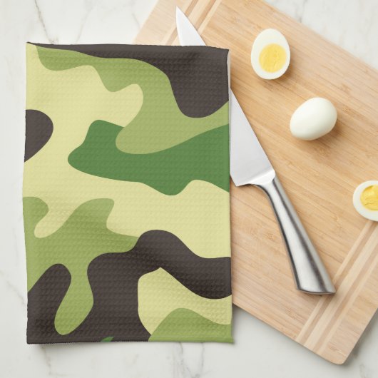 Chaki-Tarnmuster Geschirrtuch (Viertel Falte)