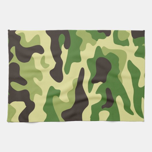 Chaki-Tarnmuster Geschirrtuch (Horizontal)