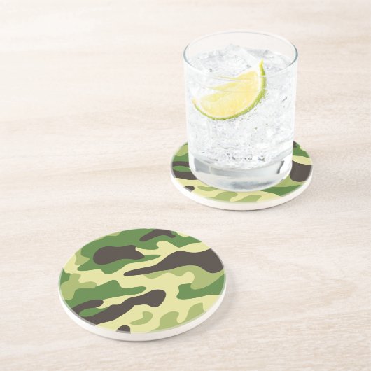 Chaki-Tarnmuster Getränkeuntersetzer (Seite)