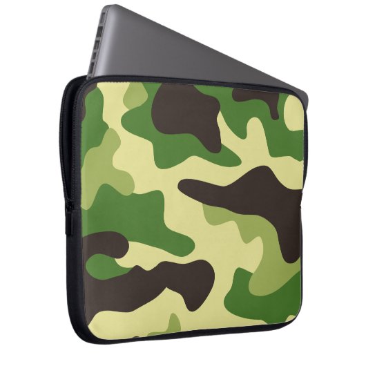 Chaki-Tarnmuster Laptopschutzhülle (Vorne Rechts)