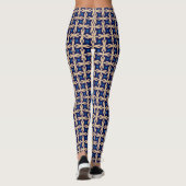Chaki- und blau karierte Leggings (Rückseite)