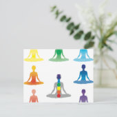 Chakra 7 farbige aura chi prana Yogi Lotus Postkarte (Stehend Vorderseite)