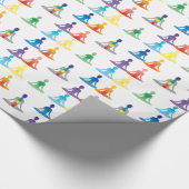 Chakra 7 färbt Aurachi prana Yogi-Yogalotos Geschenkpapier (Ecke)
