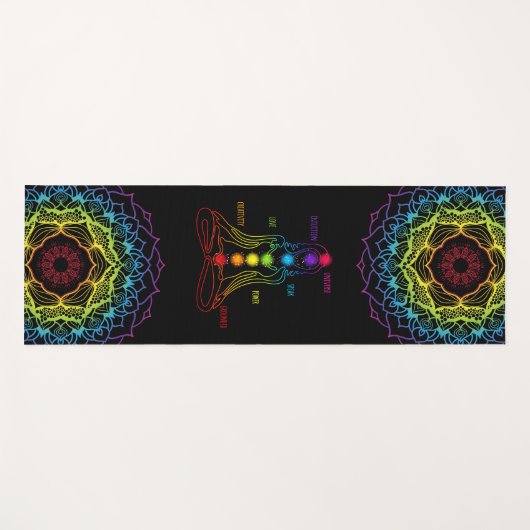 Chakra Affirmations Yoga Mat - 14bl Yogamatte (Vorderseite (Horizontal))