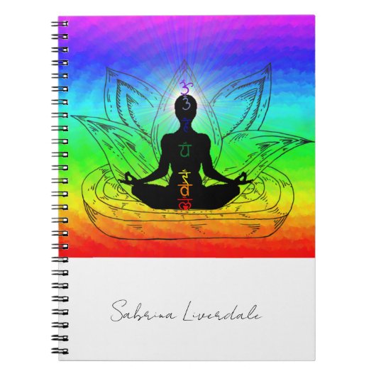Chakra Balancing Energy Name Change Notebook Notizblock (Vorderseite)