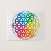 Chakra Blume des Leben-Gitters Puzzle (Horizontal)
