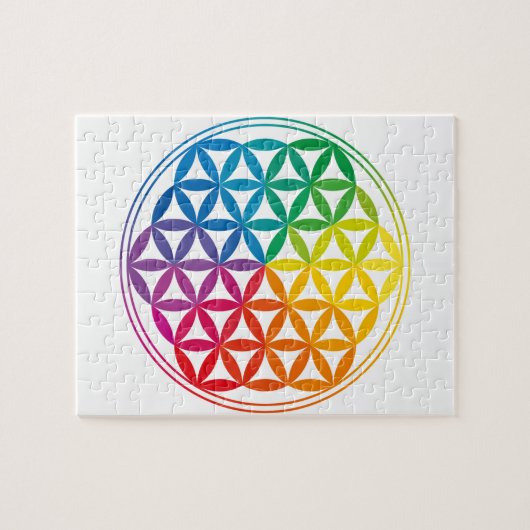 Chakra Blume des Leben-Gitters Puzzle (Horizontal)