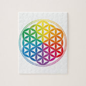 Chakra Blume des Leben-Gitters Puzzle (Vertikal)
