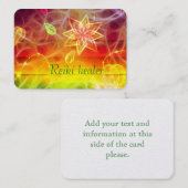 Chakra Blume Energiekunst durch Heilung der Liebe Visitenkarte (Vorne/Hinten)