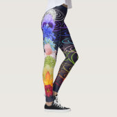 Chakra Blumen-Entwurfs-Druck-Leggings Leggings (Rechts)