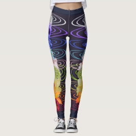 Chakra Blumen-Entwurfs-Druck-Leggings Leggings