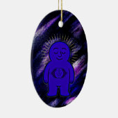 Chakra Buddies: Das dritte Auge Chakra Keramik Ornament (Rechts)