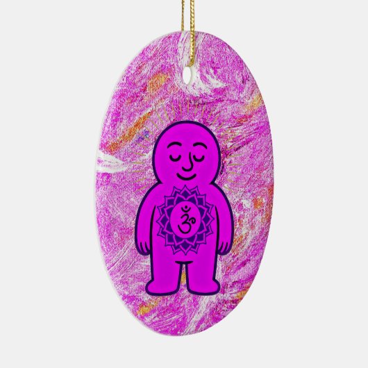 Chakra Buddies: Kronchakra Keramik Ornament (Rechts)