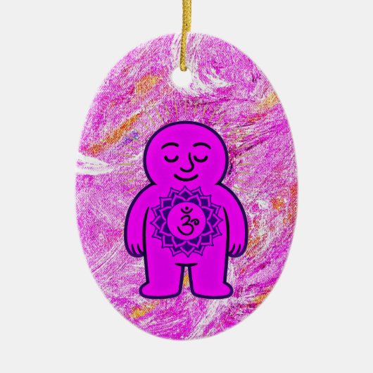 Chakra Buddies: Kronchakra Keramik Ornament (Vorne)