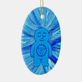 Chakra Buddies: Throat Chakra Keramik Ornament (Rechts)
