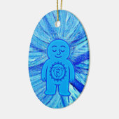 Chakra Buddies: Throat Chakra Keramik Ornament (Links)