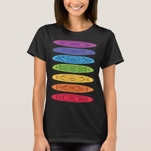 Chakra Cat Paws Yoga T-Shirt (Vorderseite)