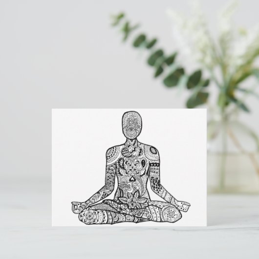 Chakra Chica Postkarte (Stehend Vorderseite)